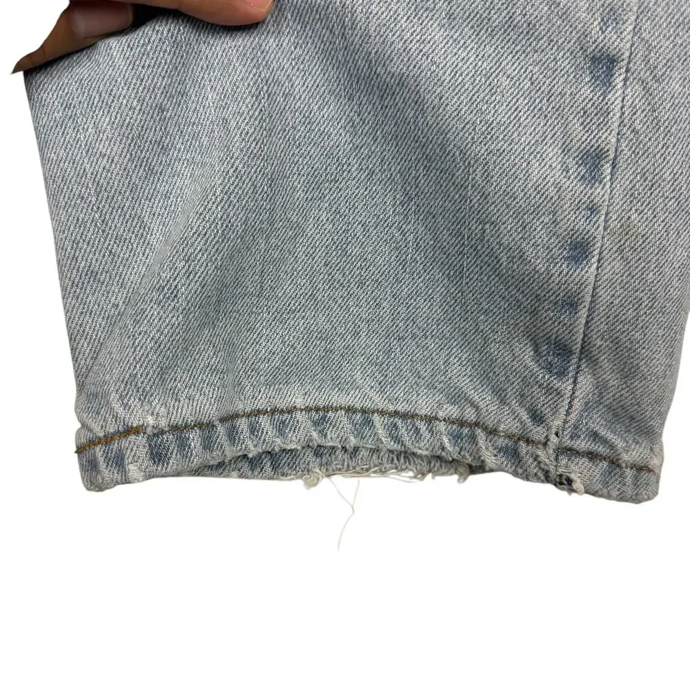 Levi's 505 Jeans Men 34x29 Blue Denim Stonewash Regular Fit Straight Leg Zip Fly